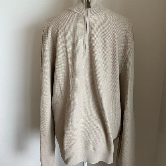 Quarter Zip Cotton Men’s Sweater - Picture 9 of 10